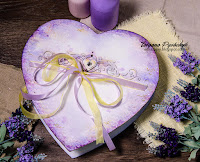 DIY Valentine's Day lavender mixed media heart box tutorial