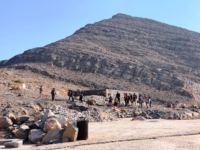 Hikers at Jebel Jais