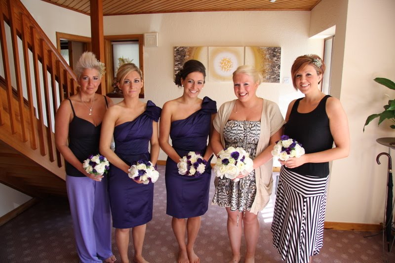 tropical wedding bouquets royal blue and white