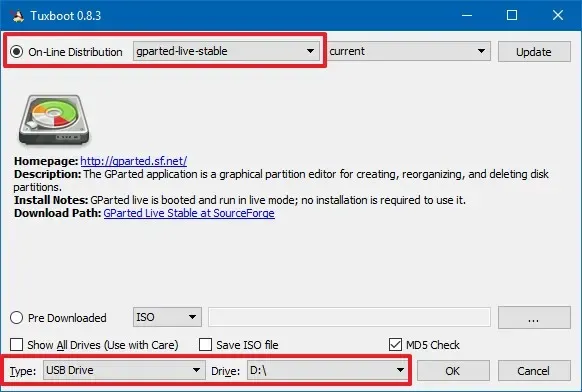 Windows 10 veya Windows 11'de GParted Kullanarak Disk Bölümlerini Boyutlandırma