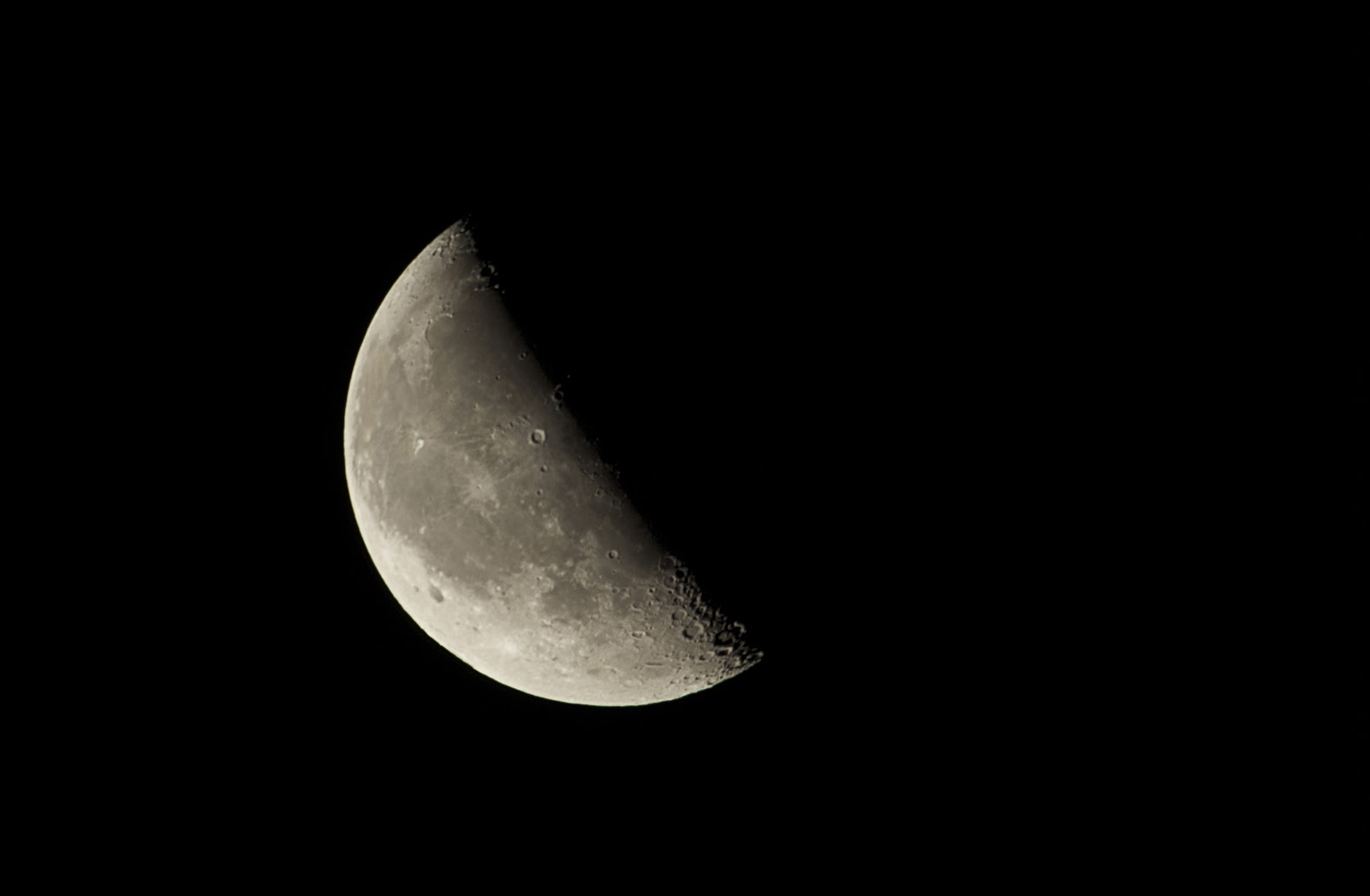 waning quarter moon with canon T5i