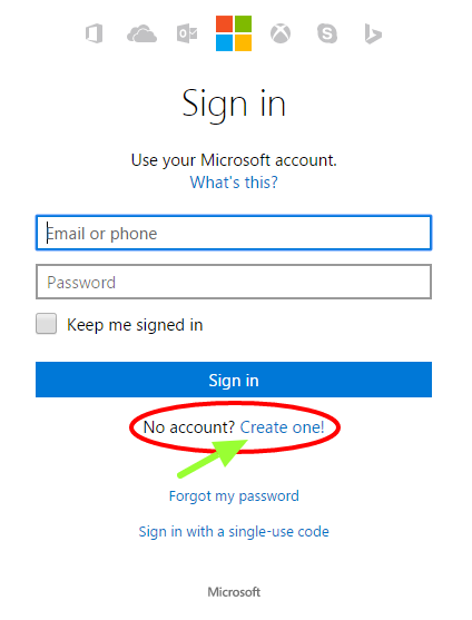 new hotmail account create