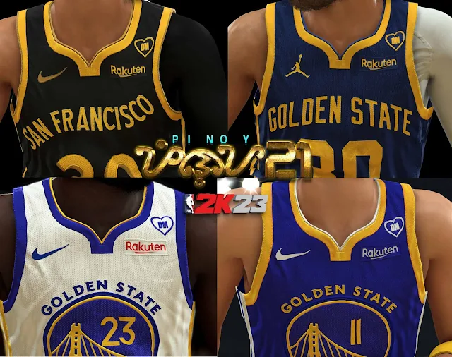 NBA 2K24 Golden State Warriors Jerseys (Dejan Milojević Patch)