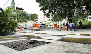 MOPC deja en servicio nuevo badén en transitada intersección de Los Ríos