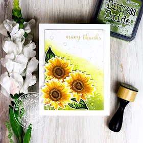 Sunny Studio Stamps: Sunflower Fields Thank You Card by Rachel Alvarado