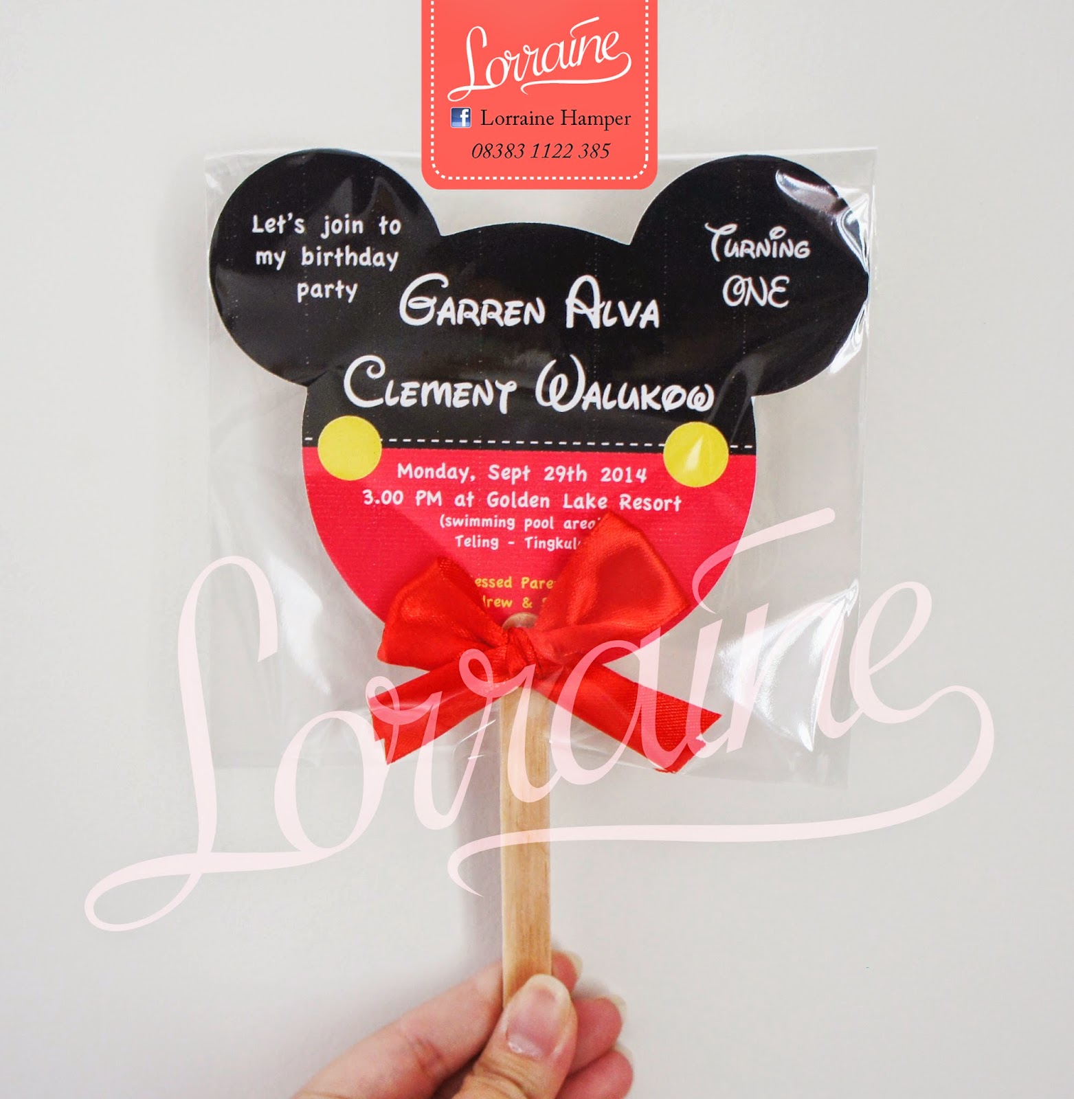 Lorraine Souvenir and Hamper Undangan  Cutting Mickey  Mouse 