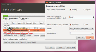 Install Ubuntu dalam Flash disk