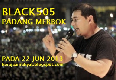 Perhimpunan #Black505 tetap di Padang Merbok pada 22 Jun 2013