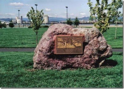 9-11 Monument at Riverfront Park in Rainier, Oregon on September 5, 2005