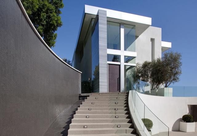 Staircase up to the house in Los Angeles 