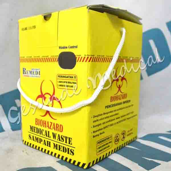 Jual Tempat Sampah Medis Karton Kuning (Safety Waste Box 