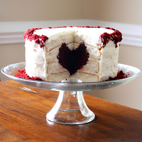 heart cake inside