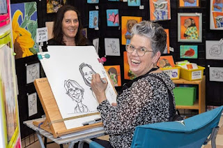 Edmonton Artist hilaurel Laurel caricature event