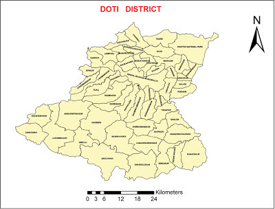 Doti District map