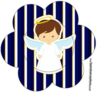 Brunette Boy Angel: Free Printable Wrappers and Toppers.