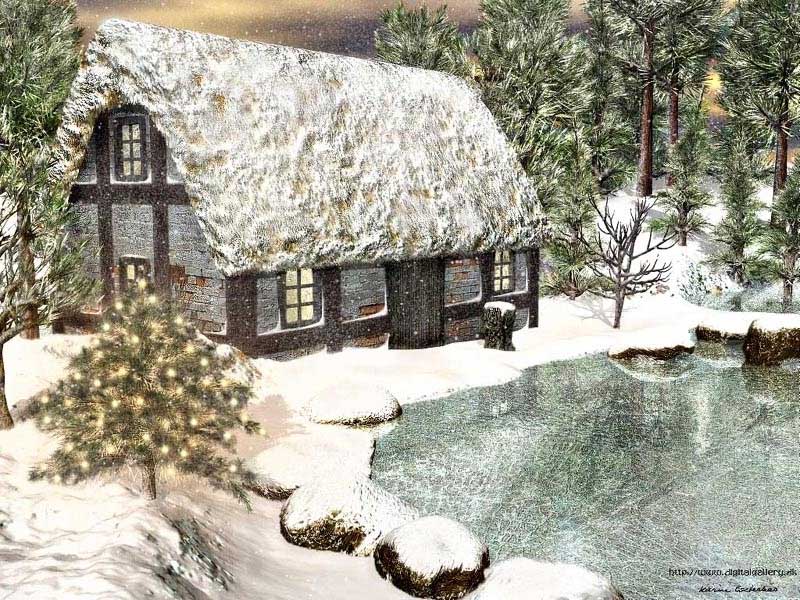 christmas snow scene