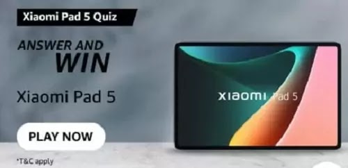Amazon Quiz : Does Xiaomi Pad 5 come with Quad speaker? & What processor does the Xiaomi Pad 5 come with?
