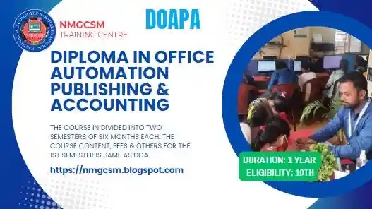 DIPLOMA IN OFFICE AUTOMATION PUBLISHING AND ACCOUNTING (DOAPA)