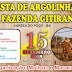 É amanhã a Festa de Argolinha na Fazenda Gitirana em Várzea do Poço