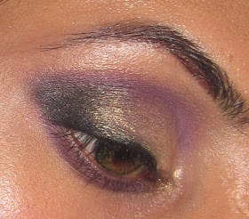 purple gold smokey, mac, makeup, blog, mac melon pigment, smoulder, blog, look carbon 5