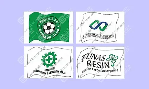 Sablon bendera kain dan digital printing