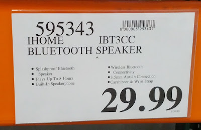 Deal  for the iHome iBT3 Wireless Bluetooth Speaker at Costco