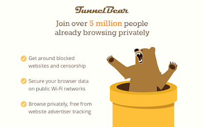  اضافة TunnelBear لمتصفح جوجل كروم لتصفح المواقع المحجوبة متوفرة الان