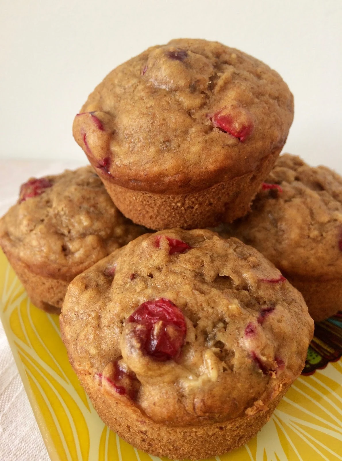 One Bowl Cranberry Banana Bread Muffins