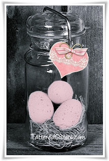 Primitive Spring Eggs in a Jar