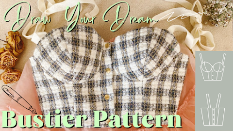 How to draft bustier top pattern (easiest way )