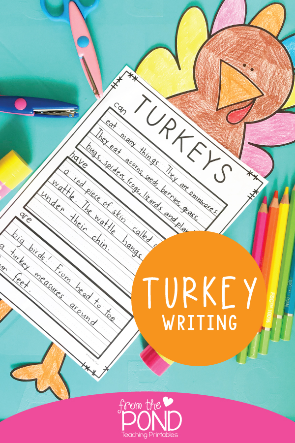 Turkey Writing Activities For Second Grade