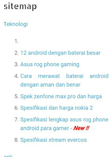 Cara pasang sitemap simpel tesponsif di blogger Cara kasih sitemap simpel responsif di blogger