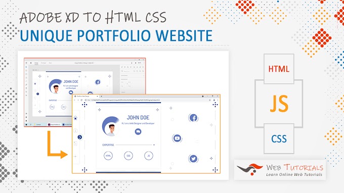 Unique Portfolio UI Design to HTML CSS Convert