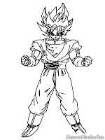 Mewarnai Gambar Goku Super Saiyan