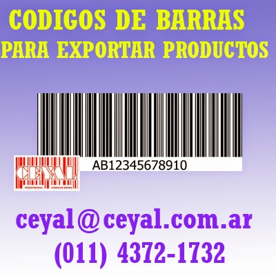 CODIGOS DE BARRAS PARA EXPORTAR PRODUCTOS