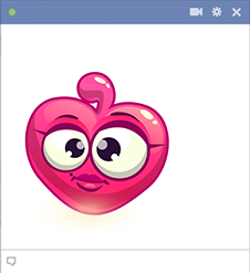 Pink smiley character