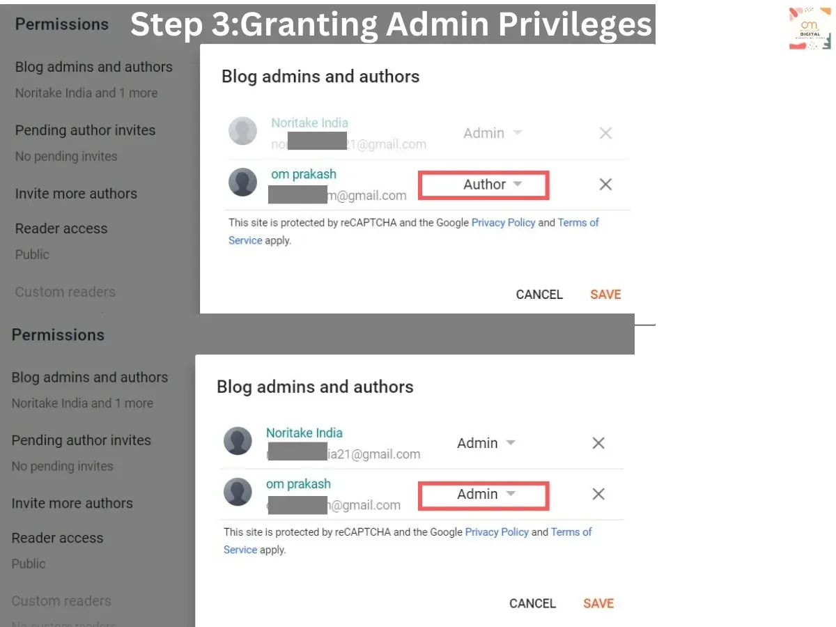 How to change Admin name in Blogger Step3