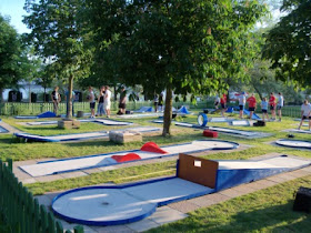 Minigolf at the Tantogårdens BGK at Tantolunden Park, Södermalm, Stockholm