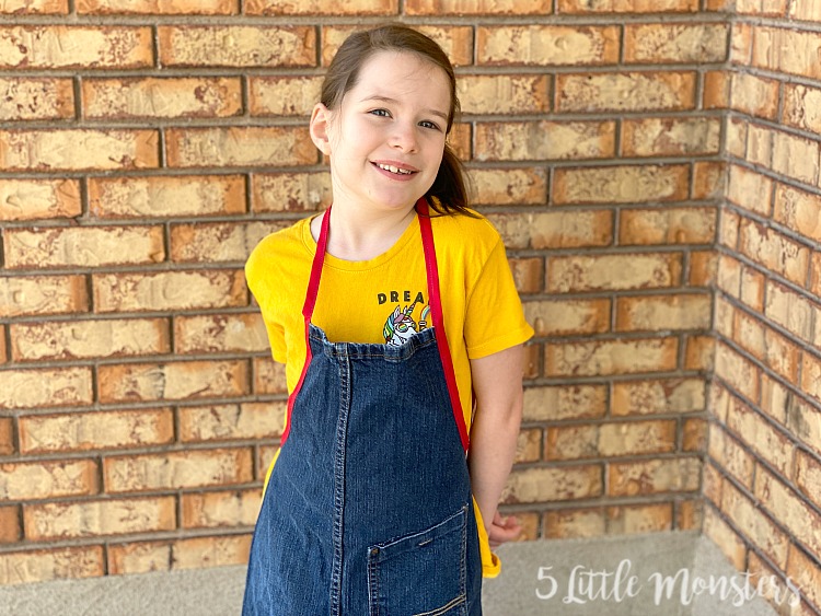 blue jean apron