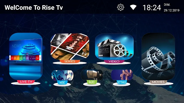 تحميل تطبيق  RISE IPTV APK مع كود التفعيل لمتابعة جميع القنوات العالمية مباشرة على أجهزة الأندرويد