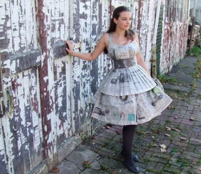 Newspaper dress Seen On lolpicturegallery.blogspot.com