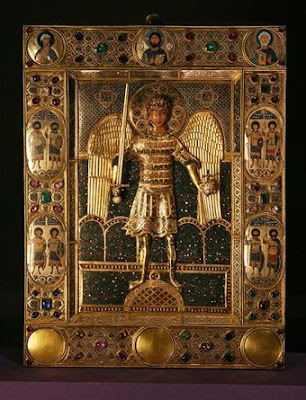 12th Century enamel icon of the Archangel Michael at the Entrance to 