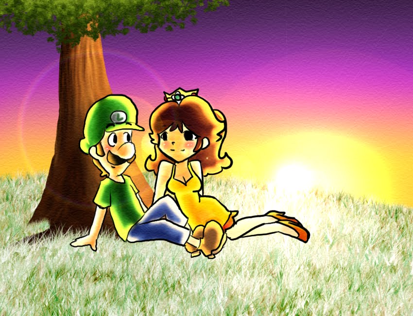 princess peach and princess daisy. Luigi and Princess Daisy