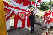 Menjelang HUT RI Ke 75 Penjual Bendera Merah Putih Tetap Ramai
