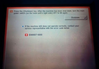 Code error yang sering muncul di mesin fotocopy Canon 