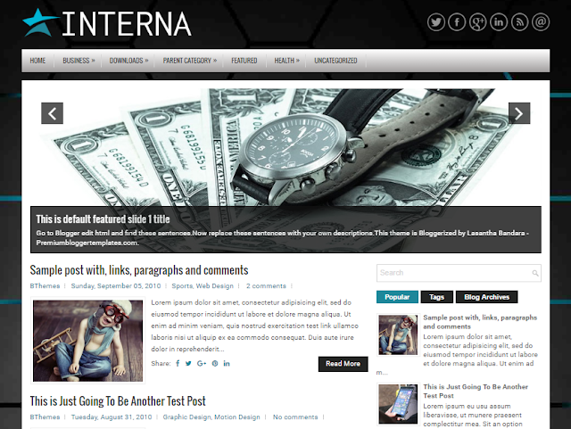 Interna Blogger Template          