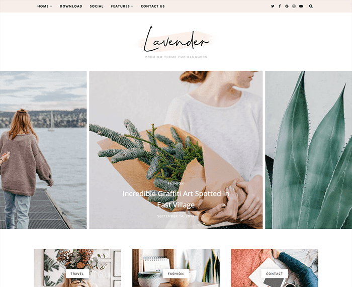 Lavender Personal Blogger Template