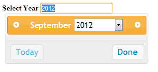 Jquery Date picker to select year only