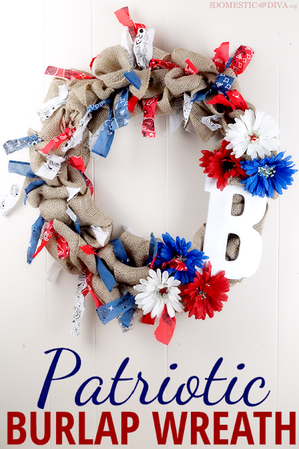 4th of july bandana wreath