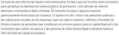 el PSOE, gobierno y politicos se venden a la banca y predican con mentiras para recortar las pensiones públicas 